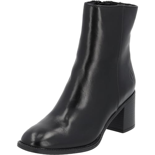 Palado Chelsea Boots Damen Lampedusa - modische Stiefeletten für Frauen - plateau Winterschuhe mit Reißverschluss - Elegante Winterstiefel mit Blockabsatz Schwarz UK4,5 - EU37 von Palado