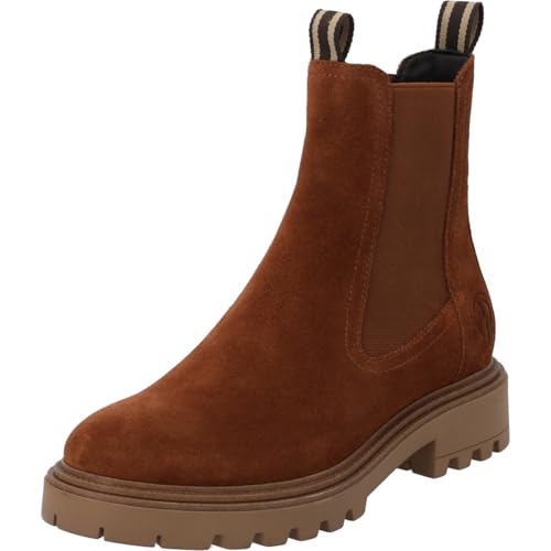 Palado Chelsea Boots Damen Luctoria – leichte gefütterte Stiefeletten aus hochwertigem Rindsleder – elegante und robuste Ankle Boots für Herbst & Winter Braun UK7 - EU40 von Palado