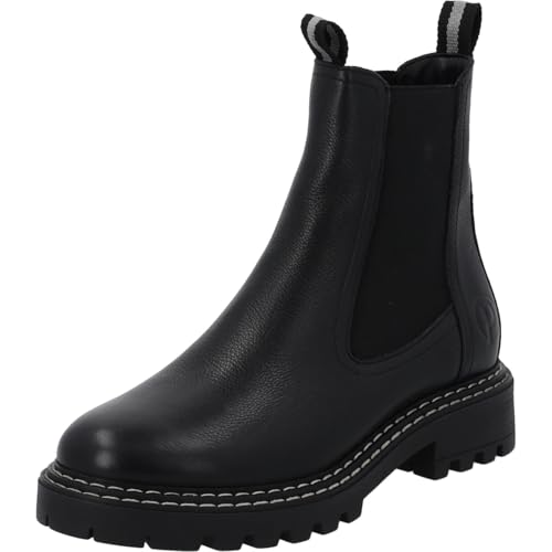Palado Chelsea Boots Damen Luctoria – leichte gefütterte Stiefeletten aus hochwertigem Rindsleder – elegante und robuste Ankle Boots für Herbst & Winter Schwarz UK8 - EU41 von Palado