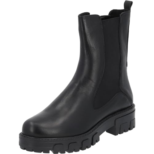 Palado Stiefeletten Damen Luiesl – elegante Boots aus Leder - ungefütterte Stiefel für die Übergangszeit - modische Ankle-Boots Schwarz UK5,5 - EU38 von Palado