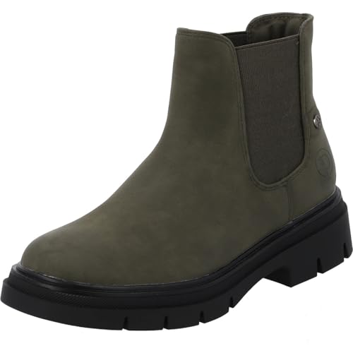 Palado Chelsea Boots Damen Natlee - bequeme Boots - leicht gefütterte Stiefeletten - modische Stiefel Khaki UK4,5 - EU37 von Palado