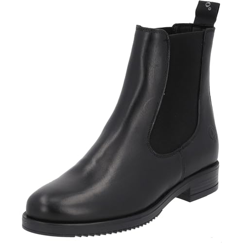 Palado Chelsea Boots Damen Paros - modische Stiefeletten für Frauen - bequeme Winterschuhe - elegante Winterstiefel mit Absatz Schwarz Black Matt UK3,5 - EU36 von Palado