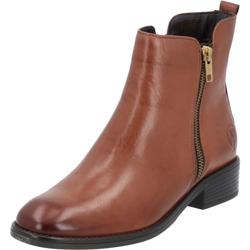 Palado Chelsea Boots Damen Stromboli - modische Stiefeletten für Frauen mit Reißverschluss - elegante Winterschuhe - bequeme Stiefel mit Absatz braun UK4,5 - EU37 von Palado