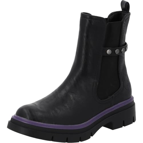 Palado Chelsea Boots Damen Trinda by Sila Sahin – stilvolle Stiefeletten aus hochwertigem Material – leicht gefüttert, modern und bequem für Herbst & Winter Schwarz/Lila UK6 - EU39 Palado Chelsea Boots Damen Trinda by Sila Sahin – stilvolle Stiefeletten aus hochwertigem Material – leicht gefüttert, modern und bequem für Herbst & Winter Schwarz/Lila UK6 - EU39 von Palado