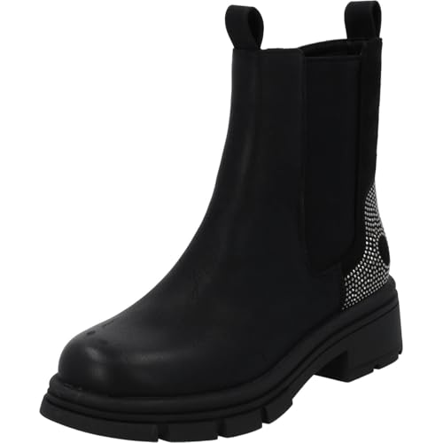 Palado Chelsea Boots Damen Vulmer - elegante & robuste Herbst-Stiefeletten aus hochwertigem Lederersatz mit rutschfester Sohle - modische Ankle Boots für Frauen Schwarz UK7 - EU40 von Palado