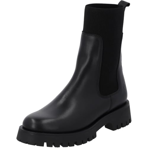 Palado Chelsea Boots Damen Ychi by Sila Sahin – moderne Stiefeletten aus edlem Rindsleder – leicht gefüttert – gefertigt in Portugal für hohen Komfort Schwarz UK9 - EU42 von Palado