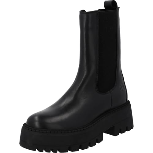 Palado Chelsea Boots Damen Zagad - gefertigt aus edlem Rindsleder - Made in Portugal - leicht gefüttert - rutschfeste TPR-Sohle - ideal für Herbst und Winter. Schwarz UK5,5 - EU38 von Palado
