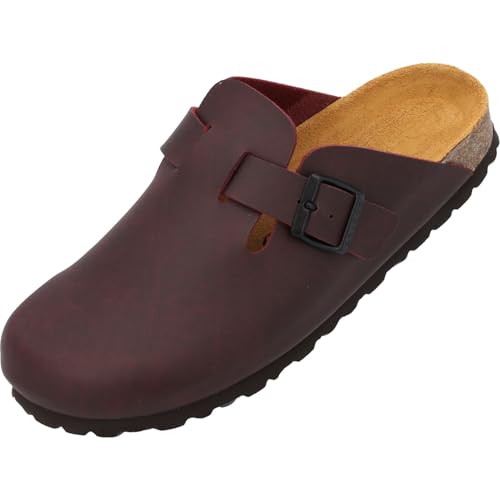 Palado Clogs Kiel Herren – bequeme Hausschuhe Made in Spain - modische Pantoletten mit Kork-Fußbett - Sommerschuhe Bordeaux UK10,5 - EU45 Palado Clogs Kiel Herren – bequeme Hausschuhe Made in Spain - modische Pantoletten mit Kork-Fußbett - Sommerschuhe Bordeaux UK10,5 - EU45 von Palado