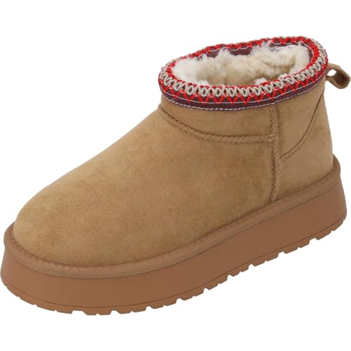 Palado Boots Damen Madris by Sila Sahin – moderne Stiefeletten - warm gefütterte Stiefel - bequeme Ankle-Boots Camel UK5,5 - EU38 von Palado