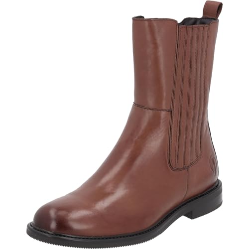 Palado Damen Chelsea Boots Kastellorizo - modische Stiefeletten für Frauen - Winterschuhe aus feinstem Echtleder - Elegante Winterstiefel mit Absatz Braun UK3,5 - EU36 von Palado