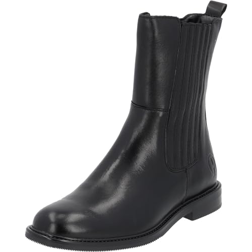 Palado Damen Chelsea Boots Kastellorizo - modische Stiefeletten für Frauen - Winterschuhe aus feinstem Echtleder - Elegante Winterstiefel mit Absatz Schwarz UK4,5 - EU37 von Palado