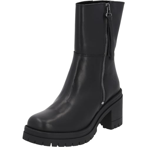 Palado Damen Chelsea Boots Kornat - modische Stiefeletten mit Reißverschluss - elegante Winterschuhe für Frauen - bequeme Stiefel mit Absatz Schwarz UK7 - EU40 von Palado