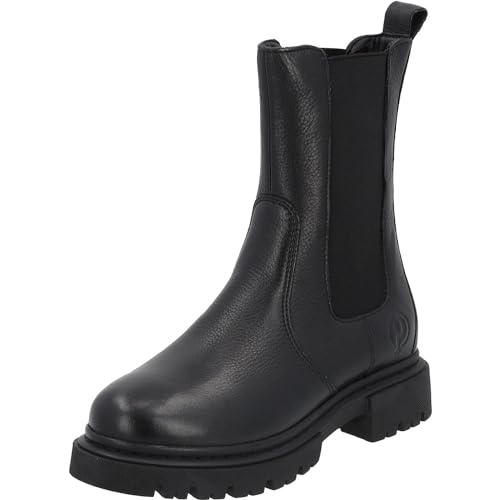 Palado Damen Chelsea Boots Ustica - modische Stiefeletten für Frauen - elegante Winterschuhe - bequeme Halbstiefel mit Absatz black UK5,5 - EU38 von Palado