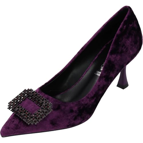 Palado Pumps Damen Tisha – Elegante Optik mit edlem Materialmix – Lederdecksohle Funkelnde Applikation – Perfekter Schuh für besondere Anlässe. Lila UK4,5 - EU37 Palado Pumps Damen Tisha – Elegante Optik mit edlem Materialmix – Lederdecksohle Funkelnde Applikation – Perfekter Schuh für besondere Anlässe. Lila UK4,5 - EU37 von Palado