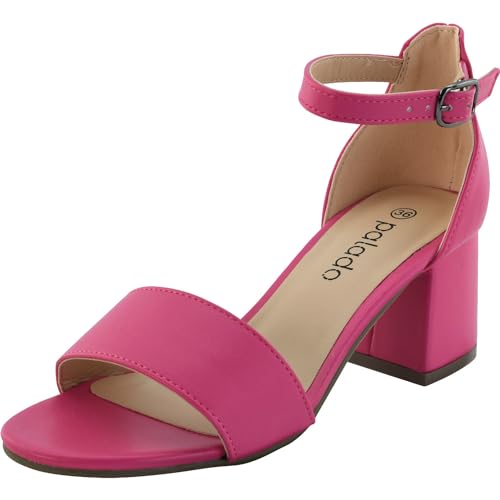 Palado Anael Absatzsandalen Damen - modische Sandaletten mit Absatz - bequeme Plateau Schuhe - stilvolle high heels plateau Fuchsia UK4,5 - EU37 von Palado