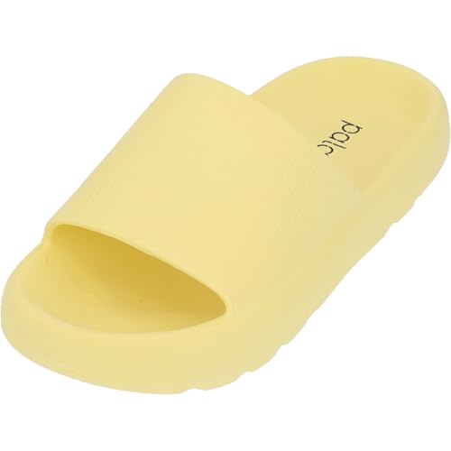 Palado Badeschuhe Damen Tabbris - modische Sandalen - bequeme Pantoletten für Spa, Strand oder Zuhause YELLOW UK6 - EU39 von Palado