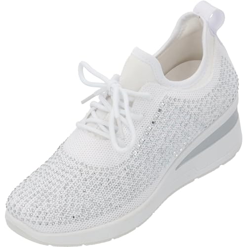 Palado Damen Sneaker Anid by Sila Sahin - Sportschuhe für Frauen - Bequeme Low Top Freizeitschuhe Weiß UK4,5 - EU37 von Palado