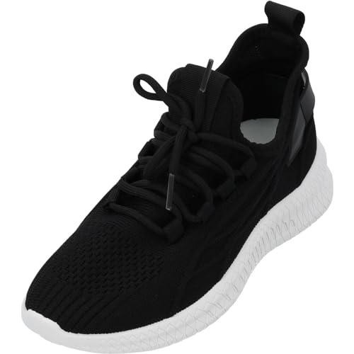 Palado Damen Sneaker Mastie - atmungsaktive Schuhe für Frauen - trendy Sommerschuhe - Bequeme Low Top Freizeitschuhe Schwarz UK4,5 - EU37 von Palado