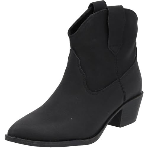 Palado Stiefeletten Damen Mirya - Cowboystiefel für Frauen - elegante Boots mit Absatz - modische Winterschuhe - stilvolle Damenstiefel Schwarz UK3,5 - EU36 von Palado