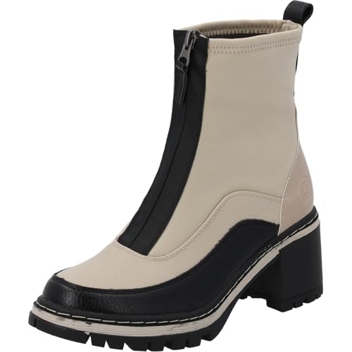 Palado Stiefeletten Damen Olania – moderne Boots - leicht gefütterte Stiefel - elegante Ankle-Boots Beige UK6 - EU39 von Palado