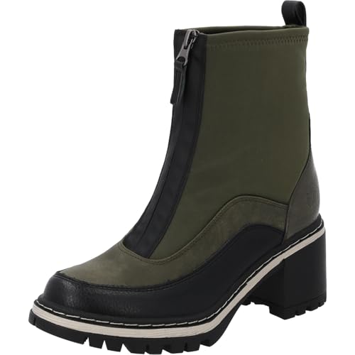 Palado Stiefeletten Damen Olania – moderne Boots - leicht gefütterte Stiefel - elegante Ankle-Boots Khaki UK9 - EU42 von Palado