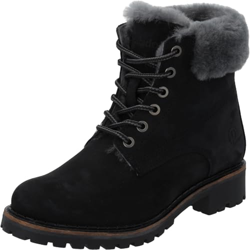 Palado Stiefeletten Damen Sudhim - bequeme Boots Made in Portugal - warme Stiefel - elgante Schnürstiefel Schwarz UK8 - EU41 von Palado