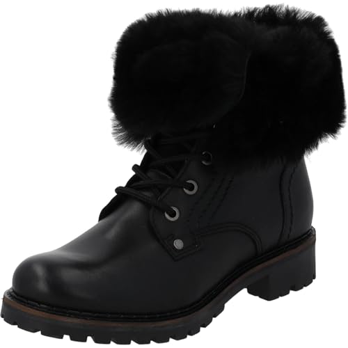 Palado Stiefeletten Damen Mashra – elegante Boots Made in Portugal - mit Wolle warm gefütterte Stiefel - bequeme Ankle-Boots Black UK8 - EU41 von Palado