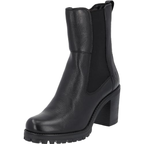 Palado Damen plateau Chelsea Boots Giglio - modische Stiefeletten für Frauen - Winterschuhe mit Reißverschluss - Elegante Winterstiefel mit Blockabsatz Schwarz UK4,5 - EU37 von Palado