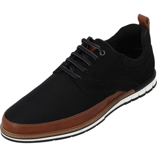 Palado Halbschuhe Herren Faekas - Moderne Sneakers in klassischer Optik - Bequeme Turnschuhe für Elegante Outfits Schwarz UK9,5 - EU43 von Palado