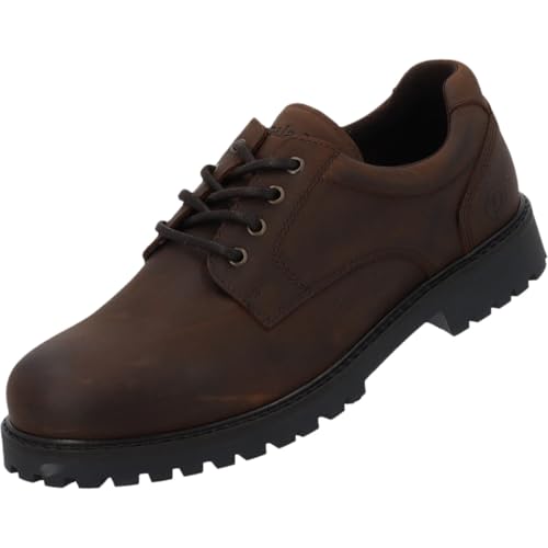 Palado Halbschuhe Herren Lamfin - Elegante Schnürschuhe Made in Portugal - modische Loafer - Bequeme Slipper Dunkelbraun UK7 - EU40 von Palado