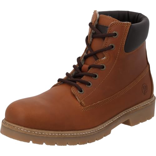 Palado Boots Herren Pantumil – robuste Stiefel Made in Portugal - warm gefütterte Stiefeletten - elegante Schnürstiefel Braun UK9,5 - EU43 von Palado