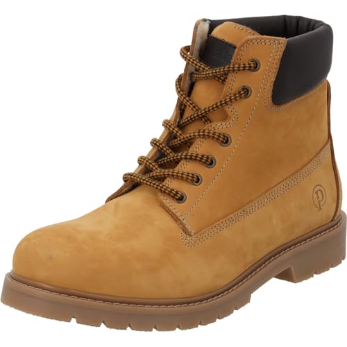 Palado Boots Herren Pantumil – robuste Stiefel Made in Portugal - warm gefütterte Stiefeletten - elegante Schnürstiefel Gelb Gefüttert UK9,5 - EU43 von Palado