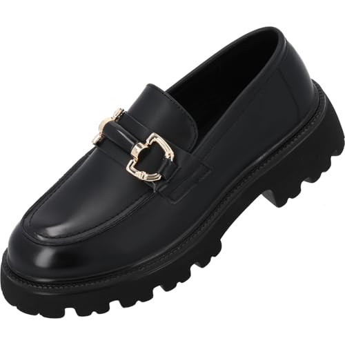 Palado Loafer Damen Kasnia - elegante Halbschuhe - Slipper im zeitlosen Design - Sommerschuhe - modisch und bequem Schwarz UK7 - EU40 von Palado