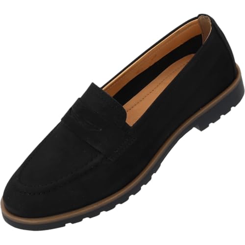 Palado Loafer Damen Kazei – elegante Halbschuhe - Slipper im zeitlosen Design - Sommerschuhe - modisch und bequem Schwarz UK5,5 - EU38 von Palado