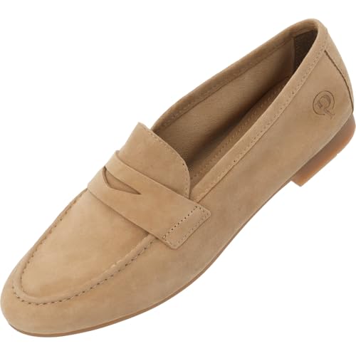 Palado Loafer Damen Zevrag – elegante Halbschuhe - Slipper im zeitlosen Design - Sommerschuhe - modisch und bequem Beige UK5,5 - EU38 von Palado