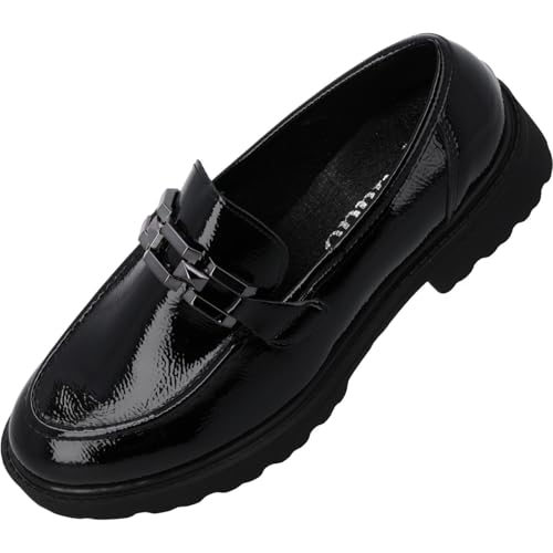 Palado Loafers Damen Mandes – gefertigt aus hochwertigem, pflegeleichtem Material – ungefüttert für Leichtigkeit – ideal für schicke und lässige Looks. Schwarz UK7 - EU40 Palado Loafers Damen Mandes – gefertigt aus hochwertigem, pflegeleichtem Material – ungefüttert für Leichtigkeit – ideal für schicke und lässige Looks. Schwarz UK7 - EU40 von Palado