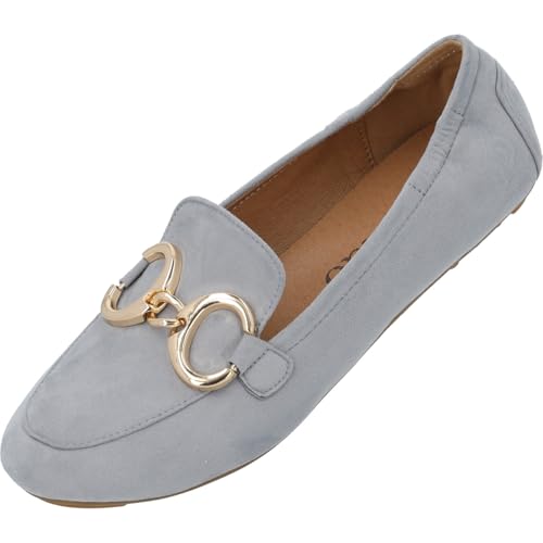 Palado Mokassins Damen Losmus - elegante Loafer - Halbschuhe im zeitlosen Design - Sommerschuhe - modisch und bequem Hellblau UK4,5 - EU37 Palado Mokassins Damen Losmus - elegante Loafer - Halbschuhe im zeitlosen Design - Sommerschuhe - modisch und bequem Hellblau UK4,5 - EU37 von Palado