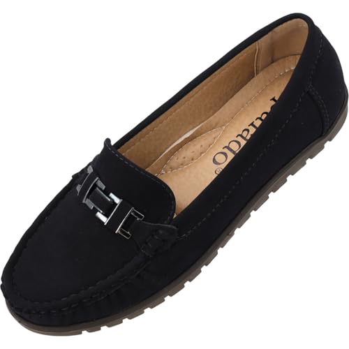 Palado Mokassins Damen Tsasina – elegante Loafer - bequeme Halbschuhe - modische Slipper Dunkelblau UK7 - EU40 von Palado