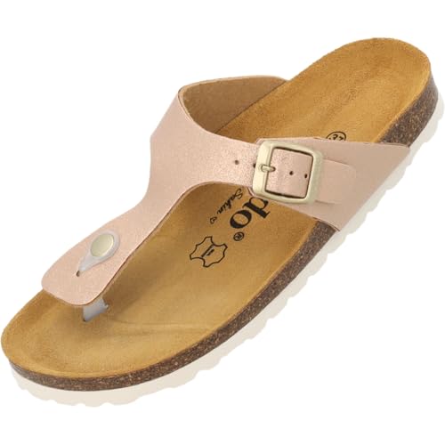 Palado Pantoletten Damen Kos Magnolia by Sila Sahin - elegante Sandalen Made in Spain - bequeme Hausschuhe mit Kork-Fußbett - modische Sommerschuhe Rose UK9 - EU42 Palado Pantoletten Damen Kos Magnolia by Sila Sahin - elegante Sandalen Made in Spain - bequeme Hausschuhe mit Kork-Fußbett - modische Sommerschuhe Rose UK9 - EU42 von Palado