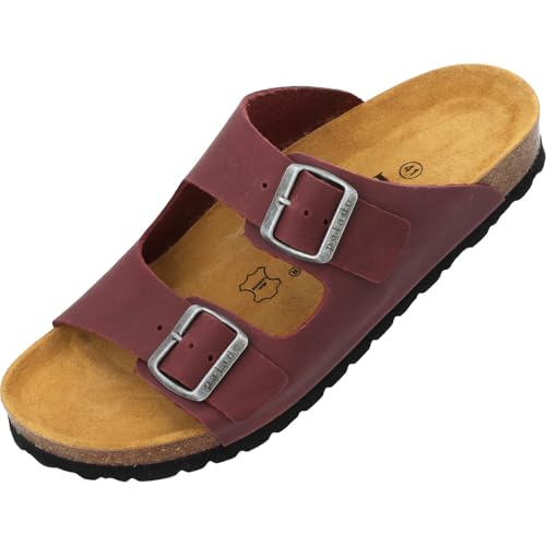 Palado Pantoletten Herren Korfu Oiled Premium Leather - modische Sandalen Made in Spain - bequeme Hausschuhe - modische Sommerschuhe Bordeaux UK9,5 - EU43 Palado Pantoletten Herren Korfu Oiled Premium Leather - modische Sandalen Made in Spain - bequeme Hausschuhe - modische Sommerschuhe Bordeaux UK9,5 - EU43 von Palado