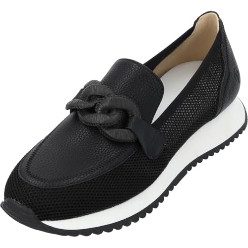 Palado Slip-On-Sneaker Damen Gilqen - modische Turnschuhe - Elegante Loafers mit Kettenapplikation - vielseitig kombinierbar Schwarz UK4,5 - EU37 von Palado