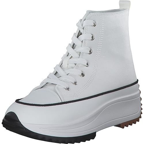 Palado Sneaker Damen Jaxi- modische Plateau Freizeitschuhe für Frauen - Elegante Sportschuhe aus feinstem Stoff - Bequeme Halbschuhe mit Absatz White UK6 - EU39 von Palado