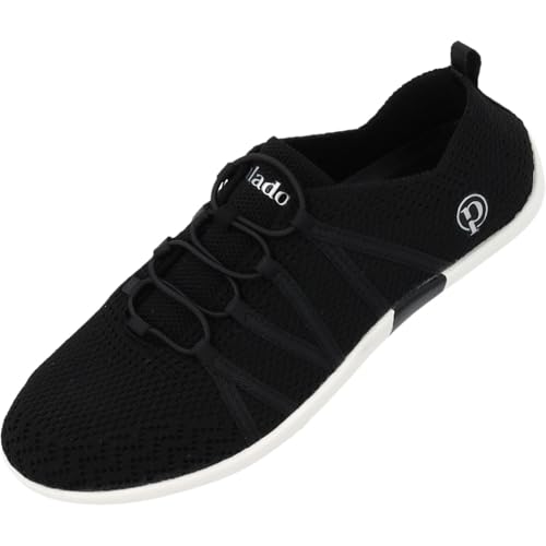 Palado Sneaker Damen Lostos - modische Turnschuhe mit Schnellschnürsystem - elegant und bequem - vielseitiger sportlicher Look Schwarz UK8 - EU41 von Palado