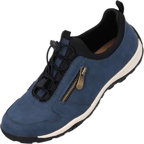 Palado Sneaker Damen Mireleon - sportliche Turnschuhe mit Schnellschnürsystem - leicht & bequem - modernes Design Blau UK7 - EU40 von Palado