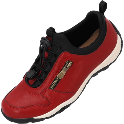Palado Sneaker Damen Mireleon - sportliche Turnschuhe mit Schnellschnürsystem - leicht & bequem - modernes Design Rot UK8 - EU41 von Palado
