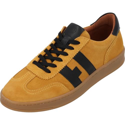 Palado Sneaker Herren Qidan - modische Turnschuhe aus Leder Made in Portugal - elegant und bequem - vielseitiger sportlicher Look Gelb UK10,5 - EU45 von Palado