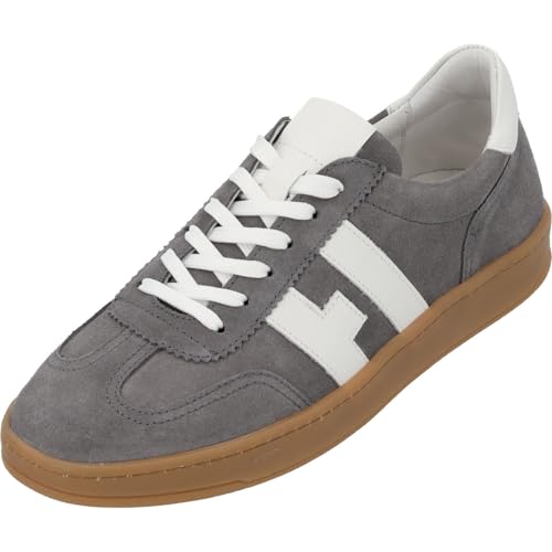 Palado Sneaker Herren Qidan - modische Turnschuhe aus Leder Made in Portugal - elegant und bequem - vielseitiger sportlicher Look Grau UK8 - EU41 von Palado