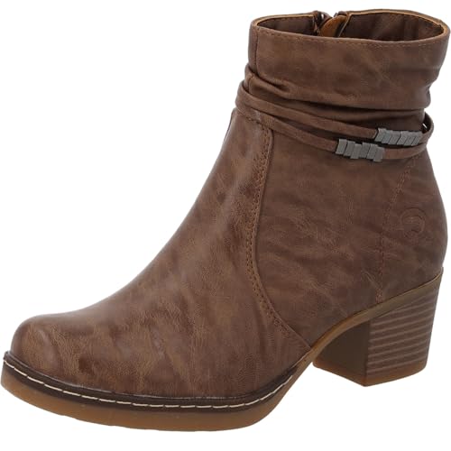 Palado Stiefeletten Damen Aneya – bequeme Ankle-Boots - leicht gefütterte Stiefel - moderne Winterschuhe Taupe UK7 - EU40 von Palado