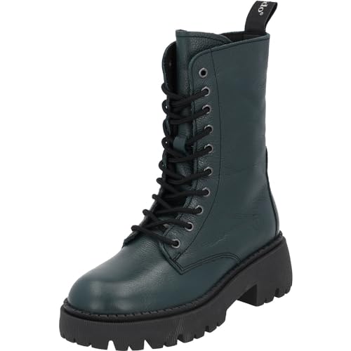 Palado Stiefeletten Damen Delos – bequeme Boots Made in Portugal - leicht gefütterte Stiefel für Herbst & Winter - modische Winterschuhe Petrol UK6 - EU39 von Palado