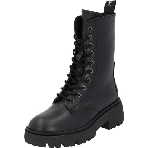 Palado Stiefeletten Damen Delos – bequeme Boots Made in Portugal - leicht gefütterte Stiefel für Herbst & Winter - modische Winterschuhe Schwarz Struktur UK9 - EU42 von Palado